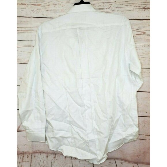 Portfolio Perry Ellis Grandad collar 15 1/2 32/33 White Dress Shirt 3K1660 - Picture 2 of 9